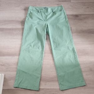 Lands' End Green Mid Rise Wide Leg Pants